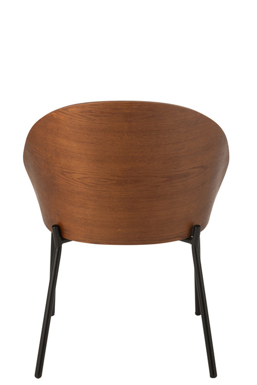 J-Line stoel Lone - multiplex/metaal - bruin/beige