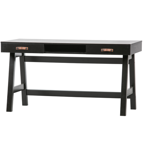 WOOOD bureau Dian - Grenen - Zwart - 75x140x62 - vtwonen shop