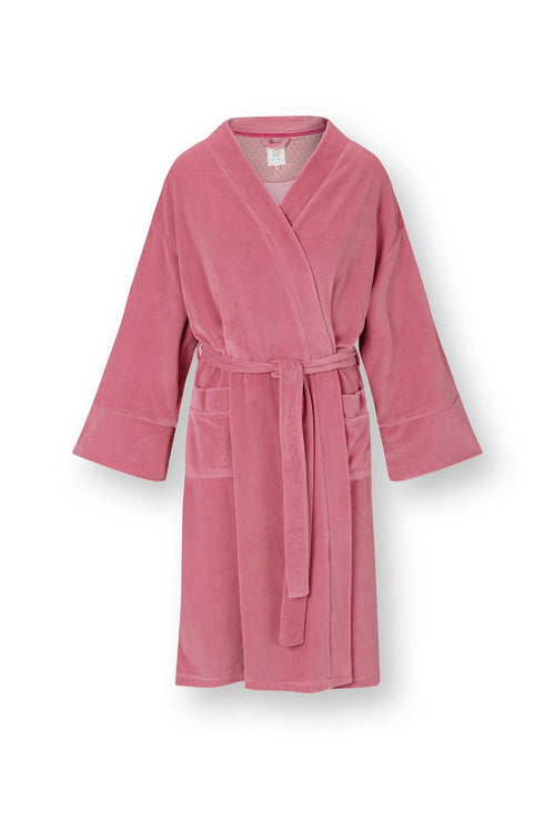Pip Studio - Naomi Kimono Dames - Velvet - Roze - XXL