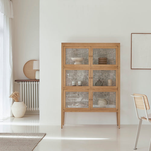 Tikamoon Eiken vitrinekast - Naturel - vtwonen shop