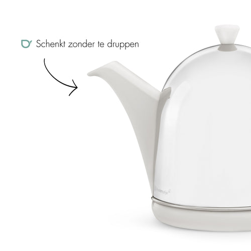 Bredemeijer - Theepot Cosy Manto 1,0L wit - vtwonen shop
