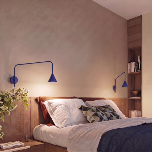 Sollux Lighting Wandlamp NOX 1 ultramarijn met schakelaar - 14x61x30cm