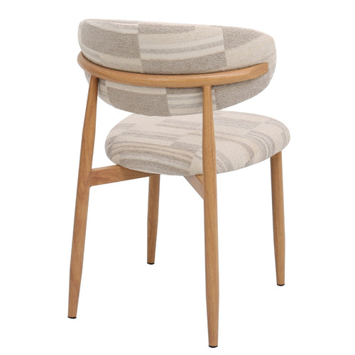 DÉJA Living Eetkamerstoel Skara - Greige/Naturel - Set van 2 - vtwonen shop