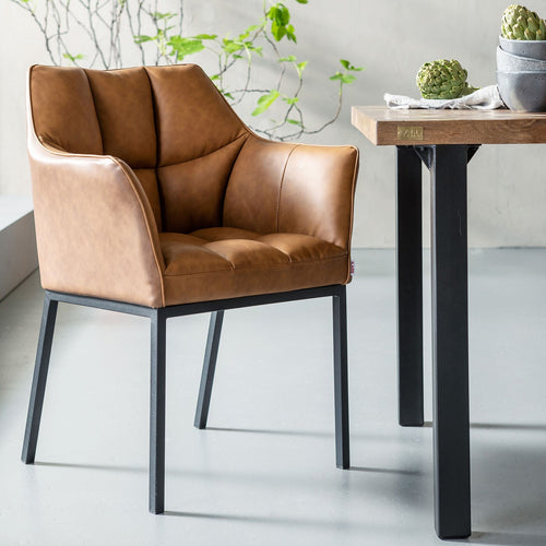 Kare Design Stoel met armleuningen Thinktank bruin - vtwonen shop