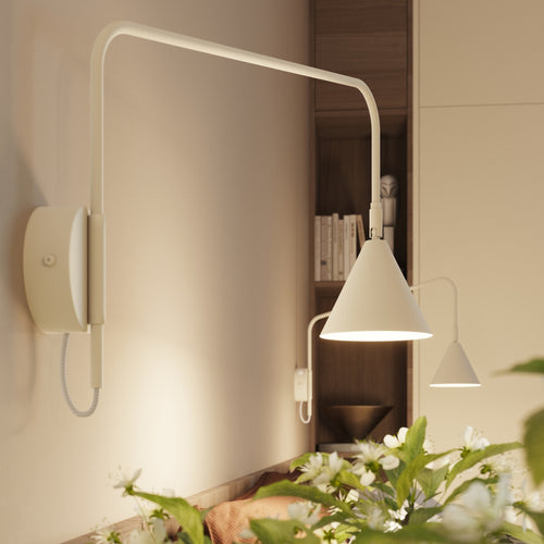 Sollux Lighting Wandlamp NOX 1 beige met schakelaar - 14x61x30cm