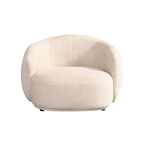 HOME DELUXE fauteuil CASARA geweven stof beige - 99 x 104 x 72 cm