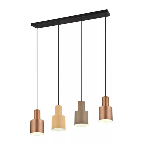 Trio Leuchten hanglamp Agudo - 4 lichts - 80  x 150   cm - zwart