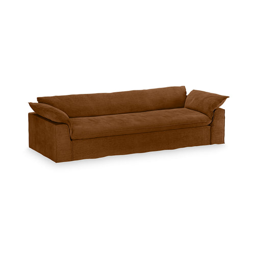 HKLIVING bank Nomad – royal velvet caramel – 305cm - vtwonen shop