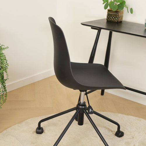 Nolon Nout-Pip Bureaustoel Zwart - Kunststof - Zwart Onderstel - vtwonen shop