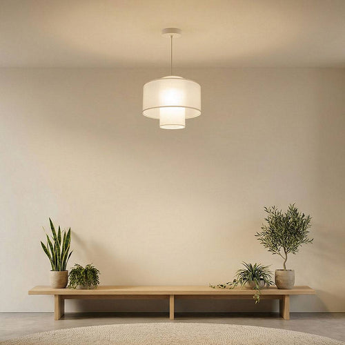 bpskoncept hanglamp Twin - crème - Ø35 cm