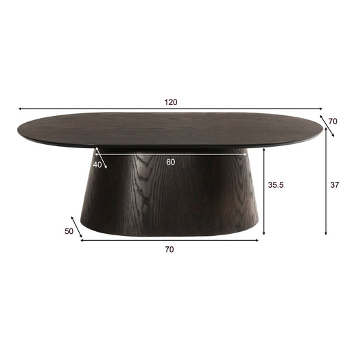 Livingfurn salontafel Tobago Espresso - 120cm - Bruin