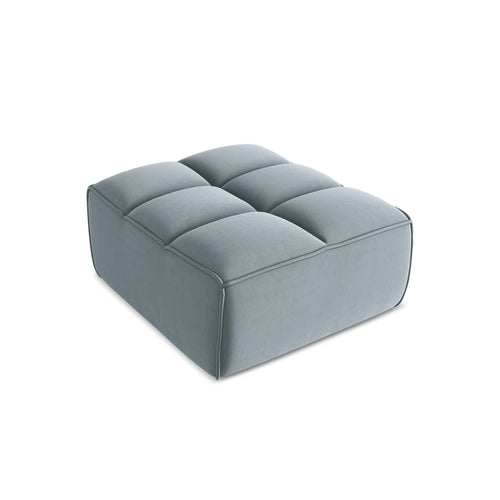 LaMiaSofa Poef Belluno - velours - lichtblauw - 80x93x43