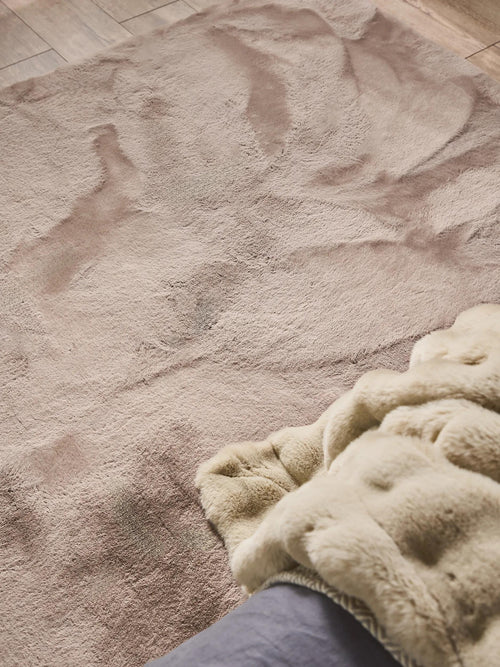 benuta nepbont vloerkleed Dave - taupe - 200x200 cm