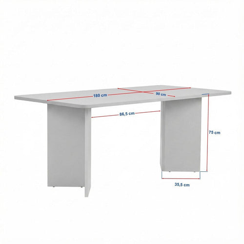 Calicosy - Eettafel LORAN - Licht hout 180x35x46 cm