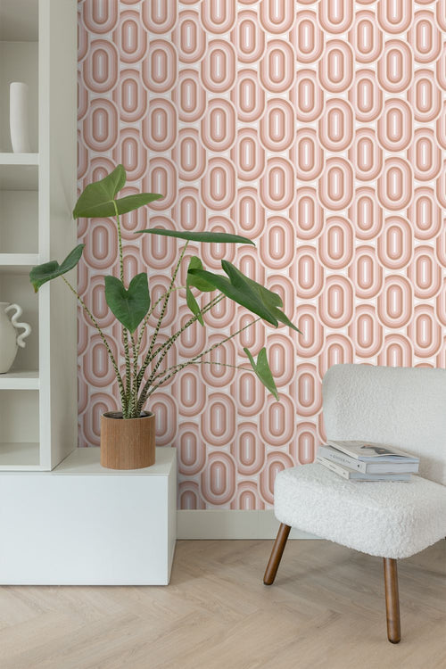 ESTAhome behang retro ornamenten zacht roze - 53 cm x 10.05 m - 130982