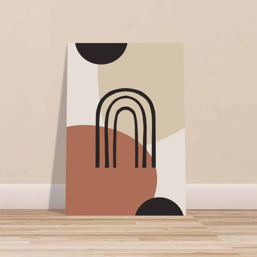 Artfulprints Poster met Lijst Boho - Natural arches   - 70x100 cm - Terracotta