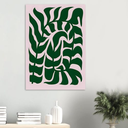 Artfulprints Poster Matisse – Sea petal symphony   - 30x40 cm - Donkergroen