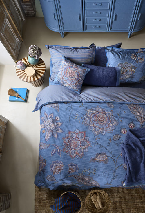 Pip Studio Dekbedovertrek Mumbai Night - 200 x 200/220 cm - Blauw