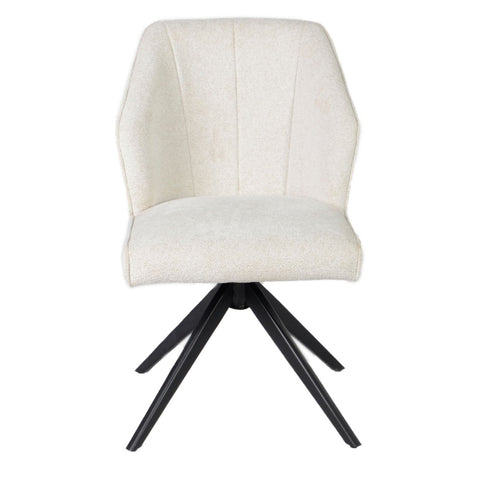 Giga Meubel Eetkamerstoel Charlotte - Stof - Beige - Set van 2