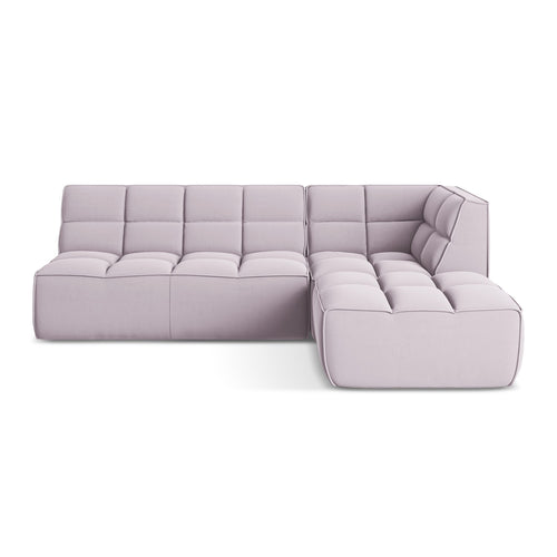 LaMiaSofa Modulaire hoekbank rechts Belluno - velours - lavendel - 258x178x75