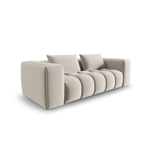 Cosmopolitan Design - Modulaire bank Verona 3-zits, flueel ecru - 85x200x70cm