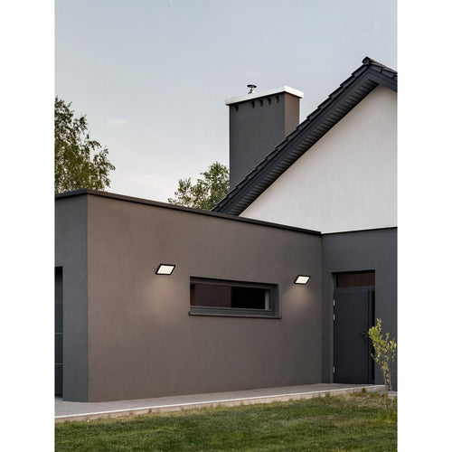 Merano Cleveland Buiten Moderne Wandlamp Sandy Zwart Aluminium, Glas Silicone Pakking LED 15W 496.9Lm 3000K IP65