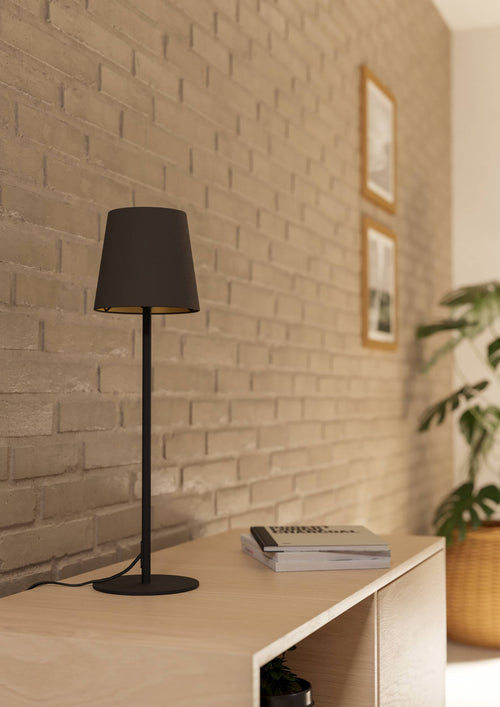 EGLO tafellamp Fiorana - e14 - 53 cm - zwart/cappucino/goud