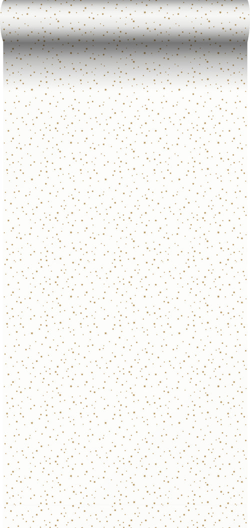 Sanders & Sanders behang sterretjes wit en goud - 53 cm x 10 m - 640298