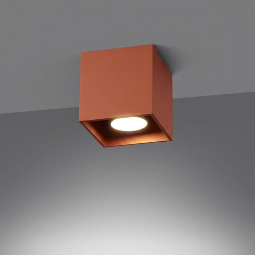 Sollux Lighting Plafondlamp QUAD 1 rode oker - 10x10x10cm