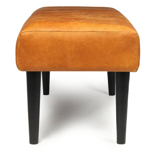 Furnhouse bankje Athea - Cognacbruin - Leer - 50x120x48