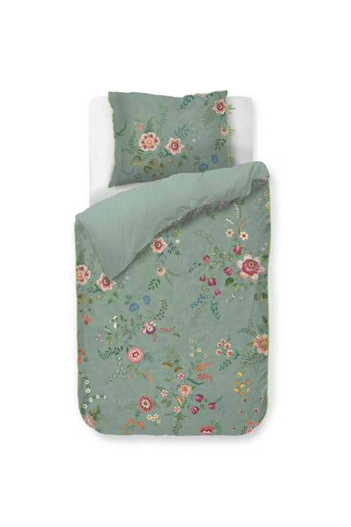 Pip Studio Dekbedovertrek Everbloom - 60 x 70 cm - Groen