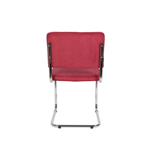 Zuiver Ridge Rib Eetkamerstoelen Rood - Set van 2 - vtwonen shop