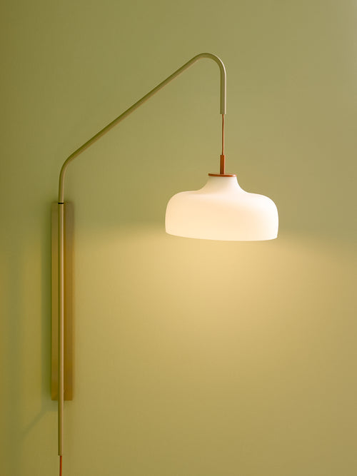 Hübsch wandlamp Current - glas/ijzer - 71x30xh111cm