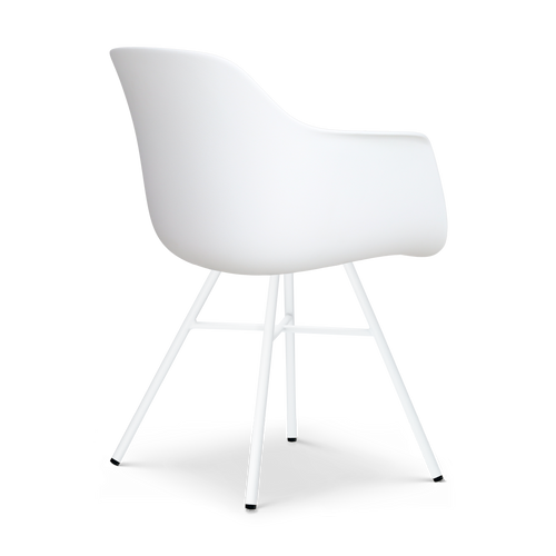 Nolon Noa-Puk Kunststof Tuinstoel Wit - Wit Onderstel