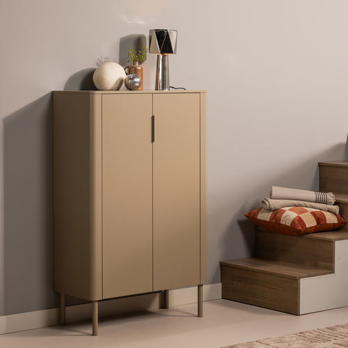 WOOOD kast 2-deurs Gunnar - Grenen - Mud - 135x85x39