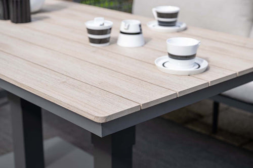 Cyprus tafel- in hoogte verstelbaar - 150x87cm -c. black-light teak - vtwonen shop