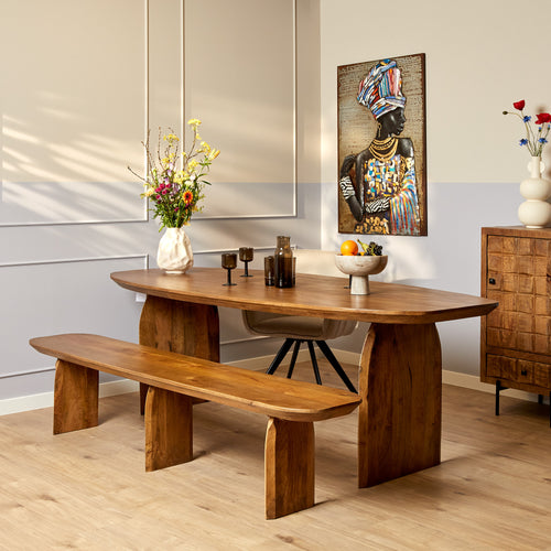 Starfurn  eetkamerbank Tense - bruin - 38x180x45cm