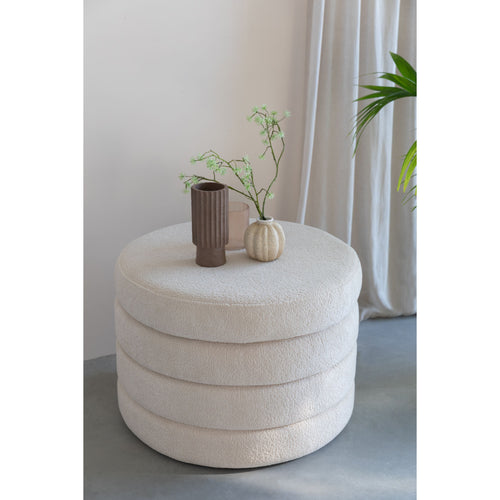 Housecraft Living Zuma Poef met opbergruimte Bouclé Beige - vtwonen shop