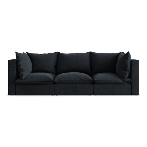 LaMiaSofa 3-zits bank Ravenna - velours - koningsblauw - 255x90x77