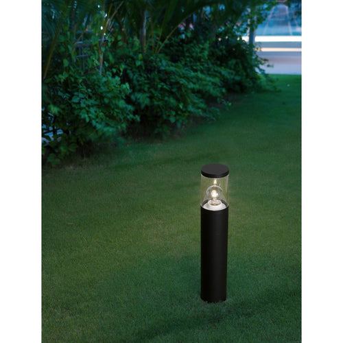 Merano Asbestos 50cm Buitenpaal Zwart Aluminium LED E27 IP54
