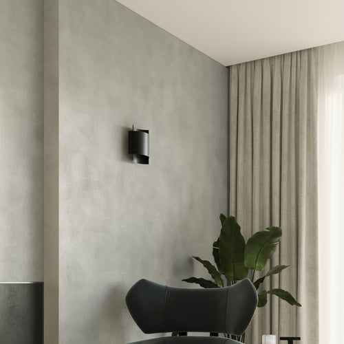 Sollux Lighting Wandlamp IMPACT zwart - 22x11x23cm