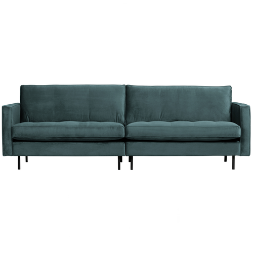 BePureHome classic 3-zits bank Rodeo - Velvet -  Teal - 83x275x88 - vtwonen shop