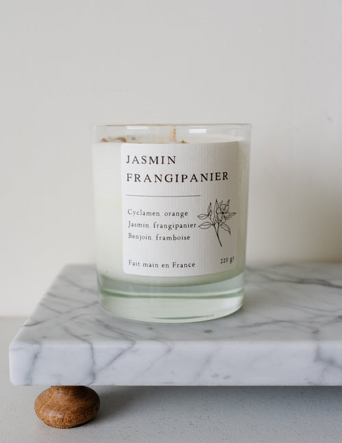 Leaves&Co natuurlijke geurkaars Jasmijn Frangipani - 220gr - vtwonen shop