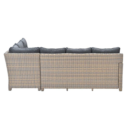 Seagull lounge-diningset - 5-delig - rechts - vintage willow - zwart