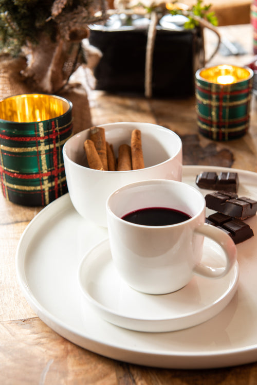 J-Line theelichthouder Geruit - glas - rood/groen - large - 2 stuks - vtwonen shop