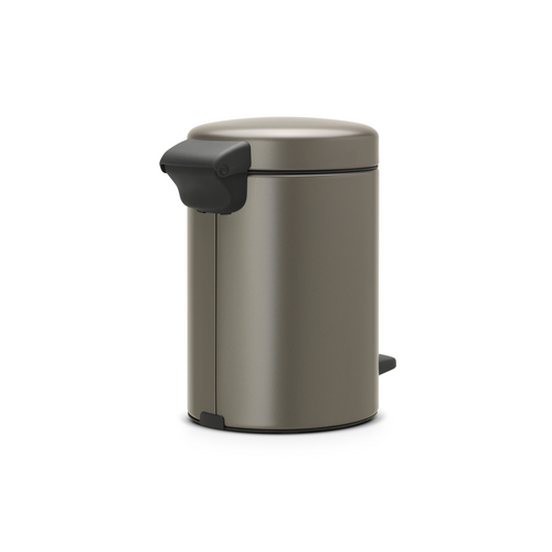 Brabantia NewIcon Pedaalemmer, 3 liter, kunststof binnenemmer - Platinum