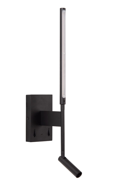 Lucide wandlamp FINAN - Geïntegreerde LED - Zwart