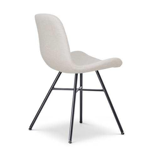 Nolon Noa-Fé Eetkamerstoel Beige - Stof - Zwart Onderstel