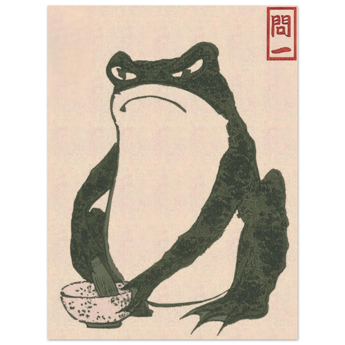 Artfulprints Poster Matsumoto Hoji - Frog I   - 30x40 cm - Groen
