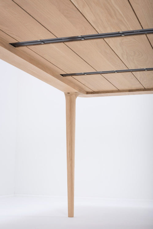 Gazzda Fawn Table Houten Eettafel - 220 x 90 cm - Whitewash Eiken